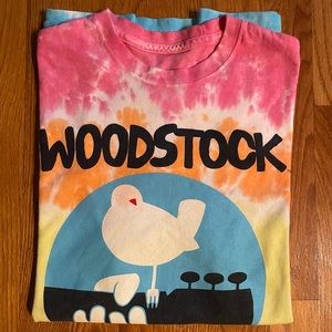 Woodstock Tie Dye Short Sleeve Tee Shirt by Liquid Blue
